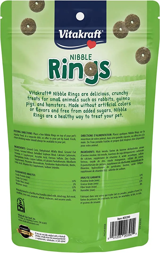 Vitakraft Nibble Rings Crunchy 10.6-oz, Small Animal Treat