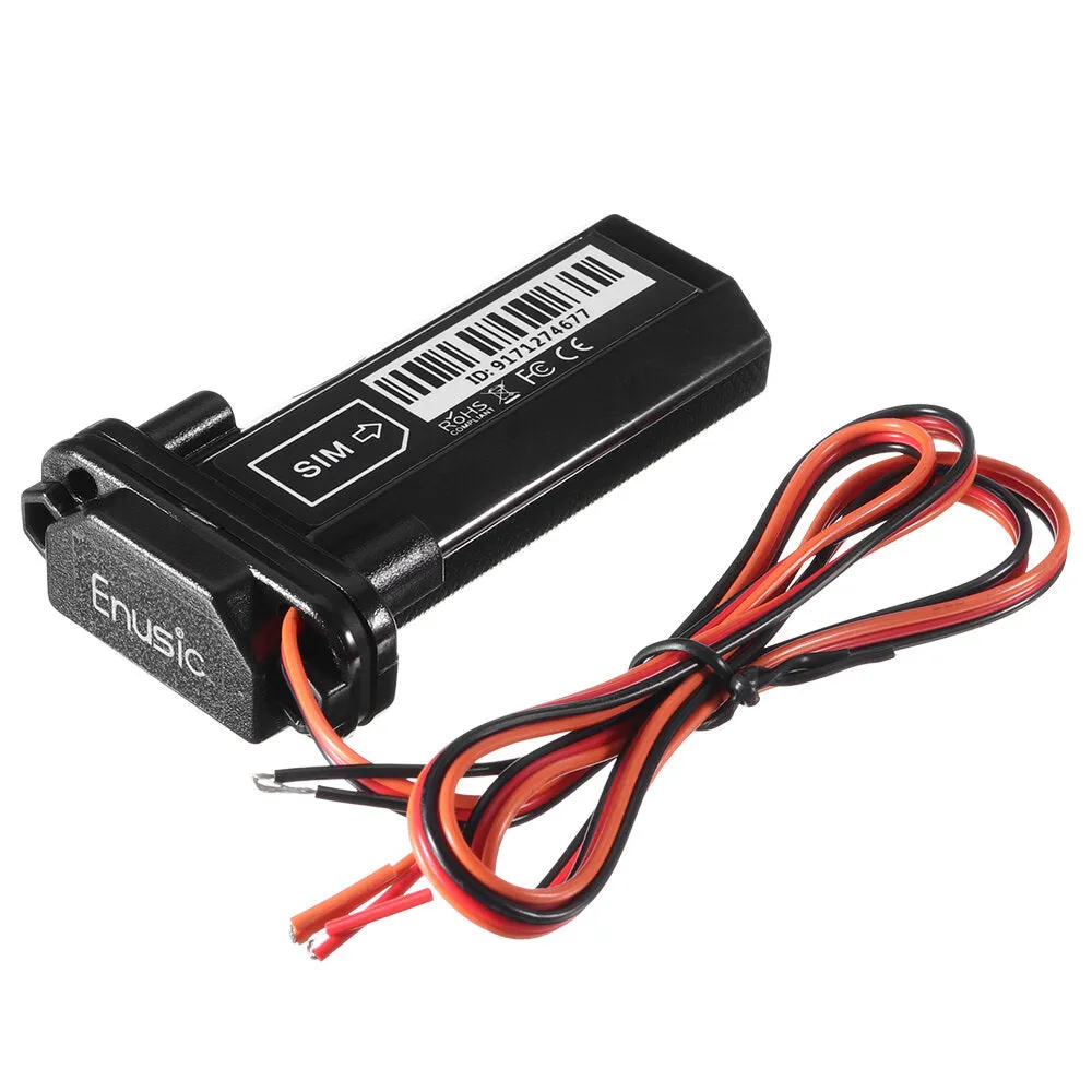 Waterproof 9V-75V Micro GPS Tracker for Motorcycle, Car, Electric Bike, Scooter - Power Standby & Burglar Alarm